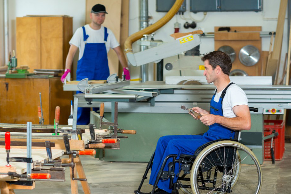 Disabled worker in the workplace